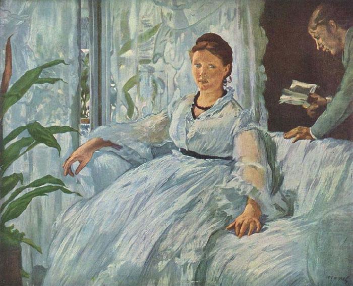 Edouard Manet Beim Lesen china oil painting image